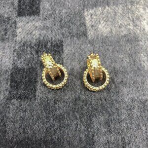 Authentic Julie Vos Marbella 24K gold plate Hoop Earrings